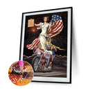 5D DIY Full Round Drill Diamond Painting Flag Queen Home Wall Art Craft Gift
