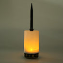 Solar Power Grave Lawn Light Flameless Electronic LED Candle Lamp (White) Newly