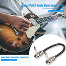 Right Angle 15cm 6.35mm Male to Male Guitar Patch Cable for Effect Pedals Newly
