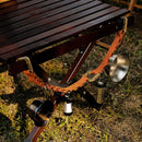 18-ring Camping Hanging Rope Tent Cup Lamp Hanger Clothes Line (Khaki) Newly