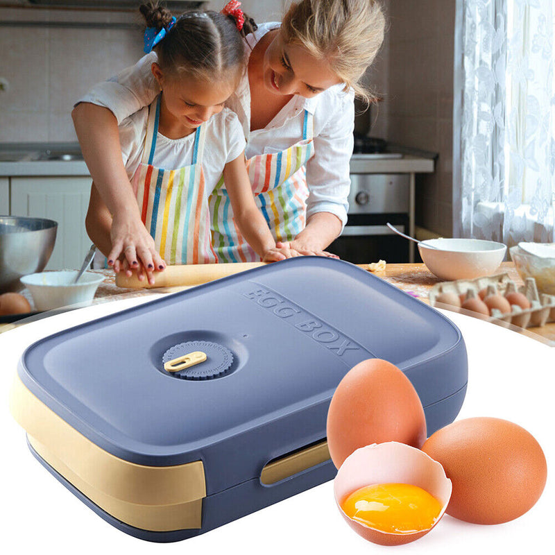 Drawer Egg Storage Box Refrigerator Fresh Keeping Egg Dumpling Tray (Blue) Newly