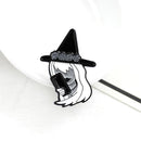 Black Hat Sexy Women Pins Brooches Fashion Backpack Lapel Jacket Clothes Badg