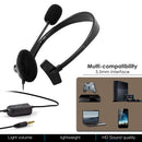 3.5mm Wired Monaural Headset with Noise Cancelling Microphone for PS4 Controller