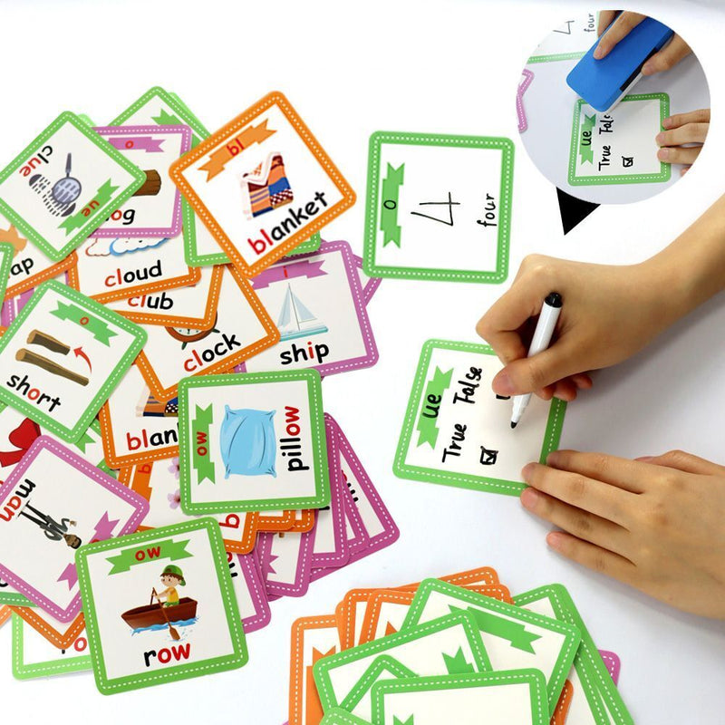 Education Readings Early Childhood Mixed Sound Insert Card Vowel Teaching Aids