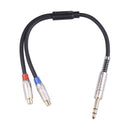 6.35mm Male to Dual RCA Female Audio Cable for Powered Speaker / Power Amplifier