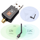 600Mbps Dual Band 5GHz Wireless Lan USB PC WiFi Adapter w/ Antenna 802.11AC