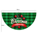 Christmas Half Fan Flag Fan-shaped Bunting Outdoor Xmas Decoration Gift (Wreath)
