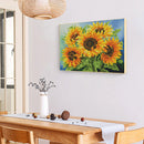 Sunflower Cross Stitch Kit 11CT Counted Full Embroidery Canvas Home Wall Decor
