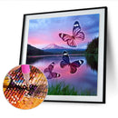 5D DIY Butterflies Full Round Drill Mosaic Diamond Painting Rhinestone Art Cr