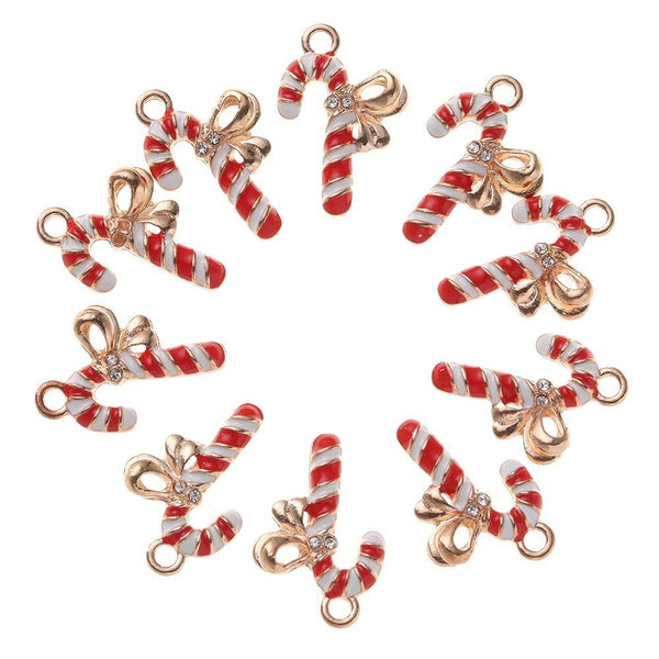 Earrings Xmas Tree Hanging Assorted Shapes Christmas Charms Enamel Pendants