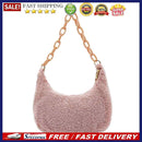 Fashion Women Curly Plush Pure Color Chain Hobos Shoulder Underarm Bag Handbags