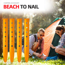 Snow & Sand Tent Stakes Pegs - Aluminum Alloy U-Shaped Tent Pegs (Golden) Newly