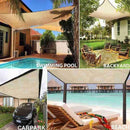 Sun Shade Sail Rectangle Canopy Sail Cover UV Block Outdoor Garden Backyard Net^