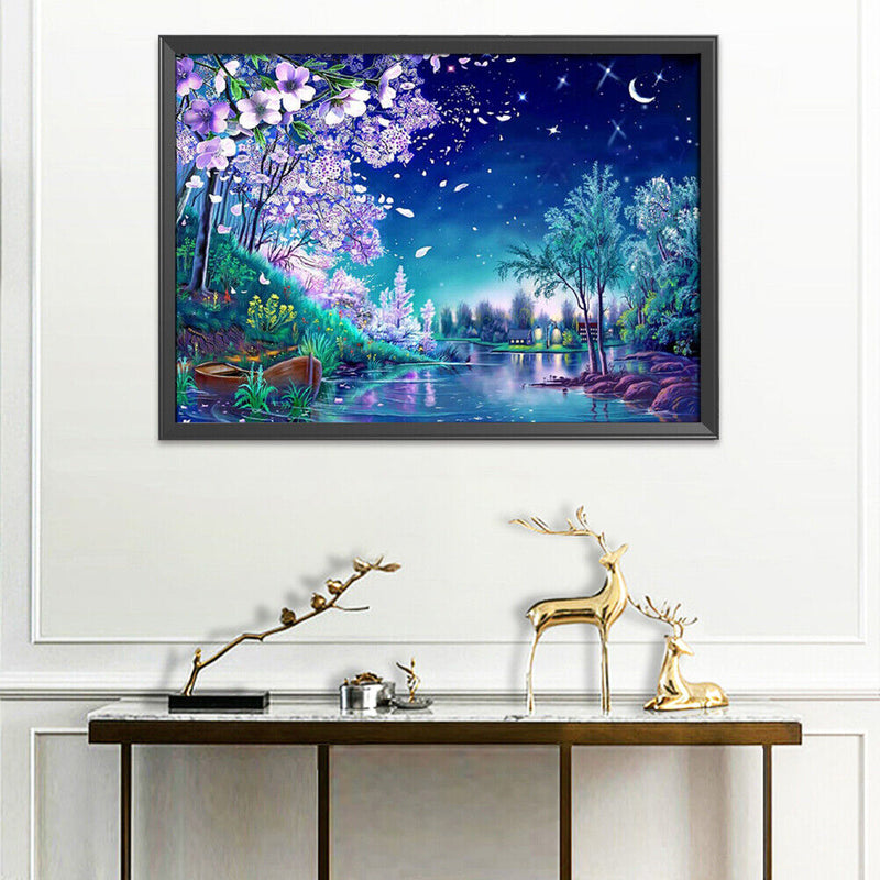 Cross Stitch Canvas Embroidery Kits DIY Romantic Sky Handmade Needlework 11CT