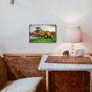 Tin Plates Wall Signs Retro Painting Excavator Metal Plate Poster for Bar Home