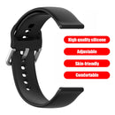 Silicone Soft Smart Watch Strap Smartwatch Belt for Amazfit Garmin (Black) Newly