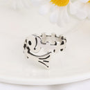 Finger Wear Yarn Guides Sewing Fish Bone Shape Knitting Ring Crochet Loop