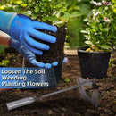 1x All steel Hardened Hollow Hoe Handheld Weeding Rake Vegetables Planting J6T2