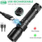 Waterproof Zoomable Torch Lamp USB Charging LED Glare Glashlight Cob Light