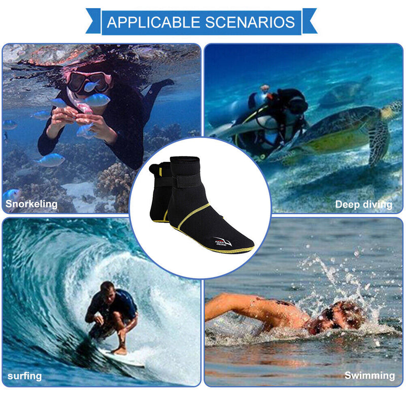 Outdoor Diving Winter Swimming Snorkeling Socks 3mm Thermal Floor Sock (XL)