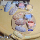 Art Decoration Sand Pigment Knit Weave Design Woolen Nails Powder Glitter Dust