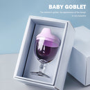 Baby Goblet No Spill Baby Sippy Cup Wine Glass for Baby Kid Party (Purple) Newly