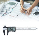 Electronic Digital Vernier Caliper Full Screen Measuring Tool (Black 150mm)
