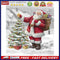 Hand Painted Oil Paint By Numbers Santa Claus Digital Drawing On Canvas Home