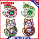 4pcs DIY Full Drill Special Shaped Diamond Painting Cat Women Bag Keychain Gift