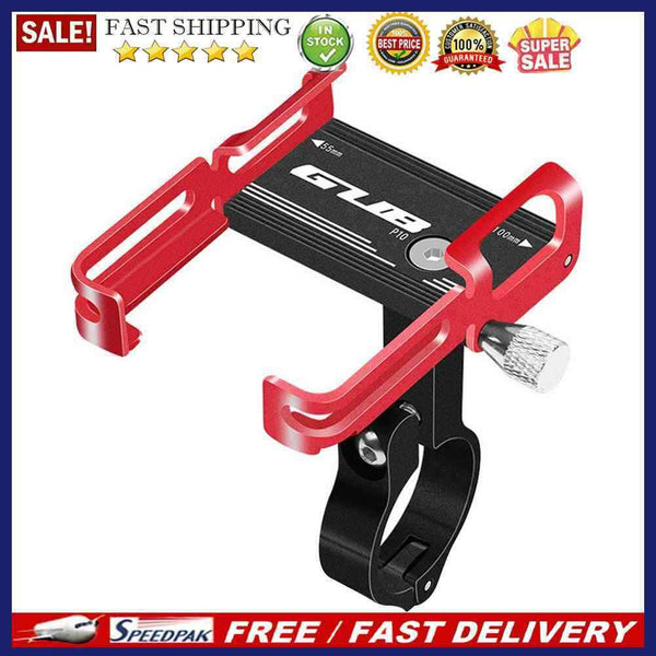 2pcs Bike Cell Phone Holder Handlebar Clip GUB P10(Black Red)