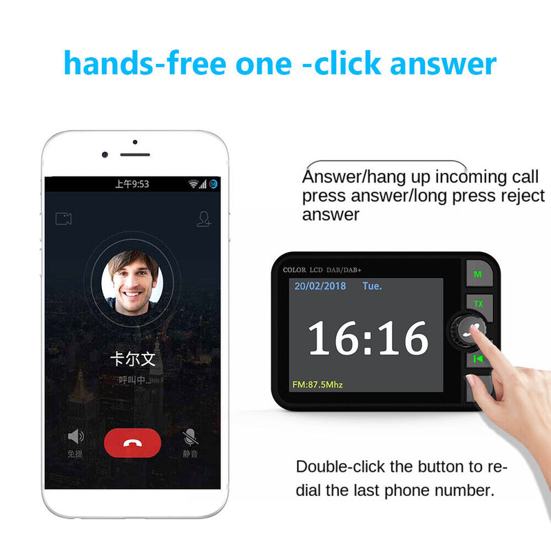 Stereo DAB Radio 2.4 Inch LCD Color Screen MP3 Player 3.5mm Music Player fo