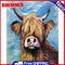 Frameless Oil Paint By Numbers DIY Yak Picture Craft Living Room Decoration Kit