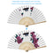 #A Oil Paint Folding Fan By Numbers DIY Butterfly Orchid Painted Art Craft Han
