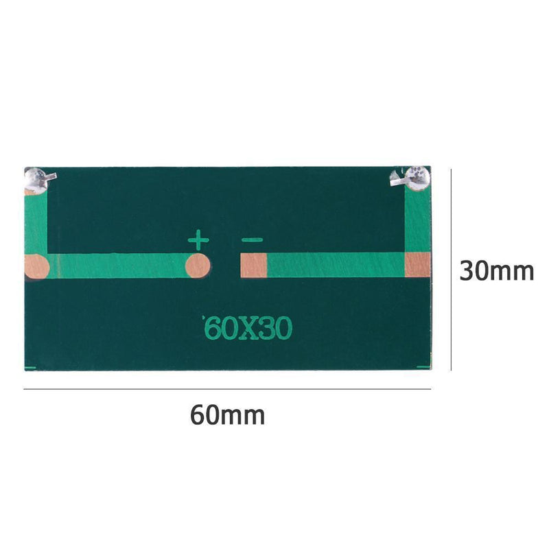 1pcs Solar Cell Module 0.2W 1.5V Polycrystalline Silicon 60*30mm Panel