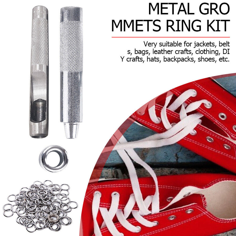 120pcs 10mm Eyelet and Punch Die Tool Set Metal Button Grommet DIY Crafts