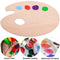 20*30cm Wooden Band With Oval Color Palette Art Painting Board Color Mixer K6D3
