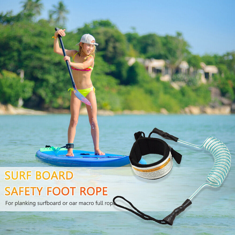 #A Surfboard Safety Legs Rope TPU Spring Traction Ankle Leash Longboard Accessor