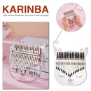 17 Key Crystal Transparent Kalimba Acrylic Thumb Piano Musical (Deer) Newly