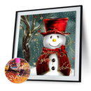 Diamond Snowman Full Round Diamond Crystal Diamond Rhinestone Pict