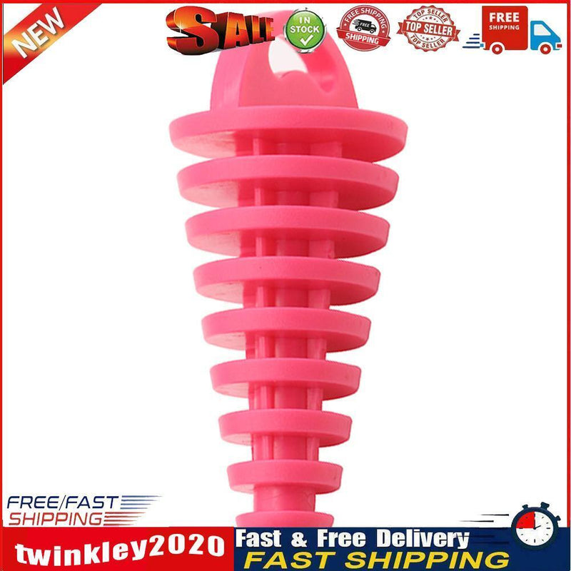 Motorcycle Exhaust Pipe Air-bleeder Plug Muffler Wash Plug Small (Pink) Newly