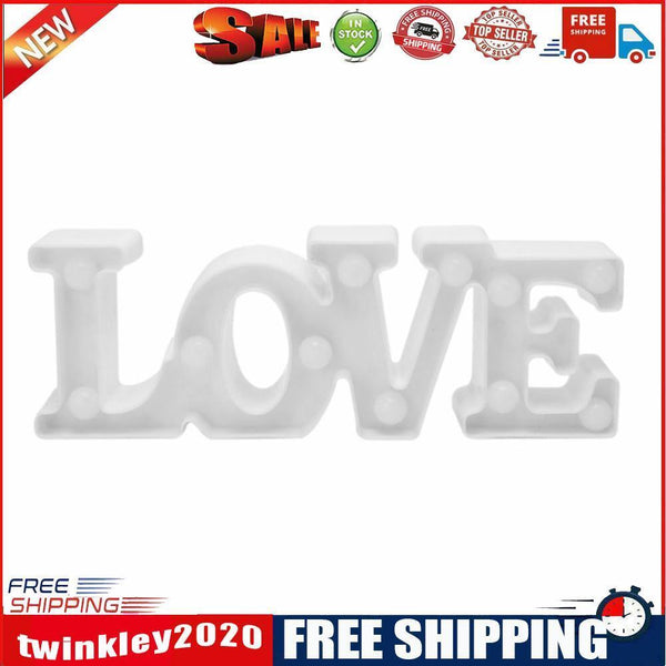 Romantic LOVE LED Night Light Wedding Festival Party Home Decor Lamp (White