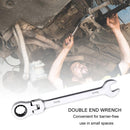 Double End Wrench Flexible Head Combination 72 Teeth Quick Ratchet Spanner