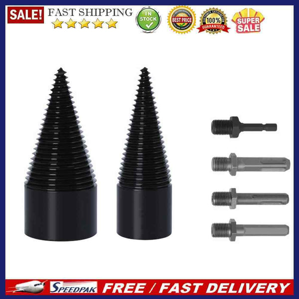 7pcs Electric Firewood Log Splitter Drill Bit Woodworking Wood Chopping Too