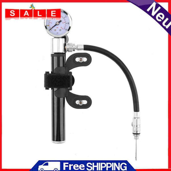 Bicycle Pump with Pressure Gauge 88 Psi High Pressure Shock Hand Mini Pump Hose
