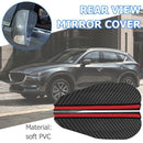 2x Carbon Fiber Look Car Side Rear View Mirror Rain Visor Snow Guard Shield