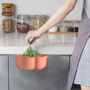 Hanging Storage Basket Organizer Trash Can Shelf Home Kitchen Tool (Pink) Newly