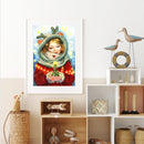 40x53cm Cross Stitch Full Embroidery Kit Christmas Girl Home Decoration Stamped