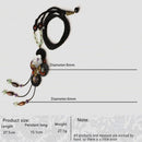 Handmade wooden necklace Ethnic exotic necklace Shell flowers Long pendants