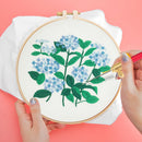 3 in 1 Wood Handle French Crochet Embroidery Drum Beading Hoop Hook w/ Needle