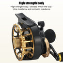 3.6/1 6+1 Bearing Metal Winter Ice Fishing Reels Raft Fishing Reel (Left) Newly